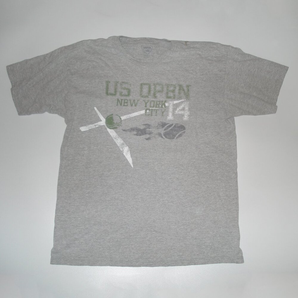 USTA Tennis T-Shirt Gray US Open 2014 New York City Men's Size L